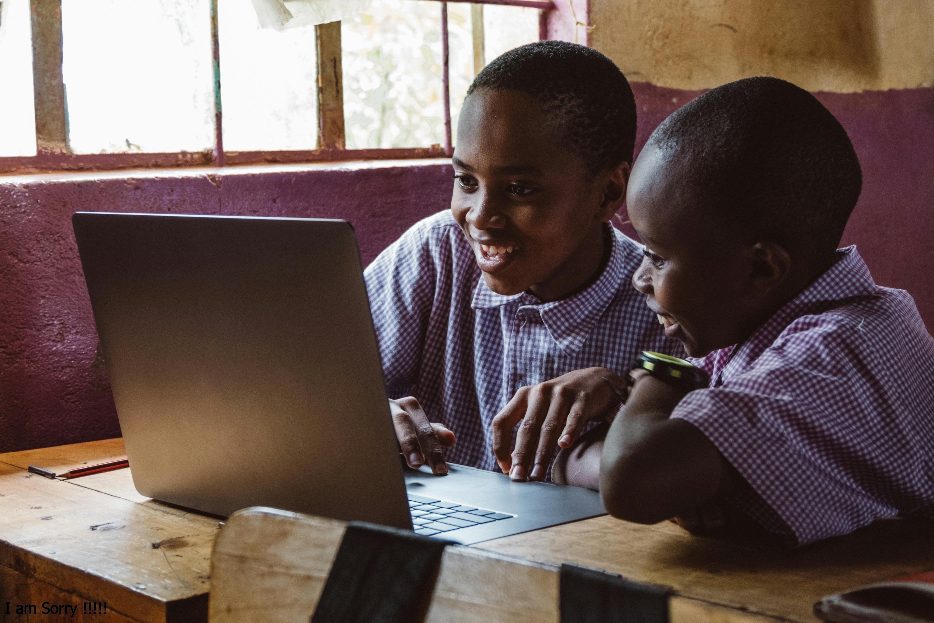 students learning